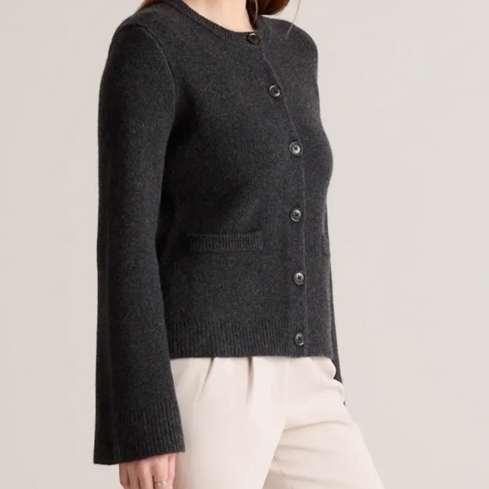 Quince Mongolian Cashmere Structured Cardigan
